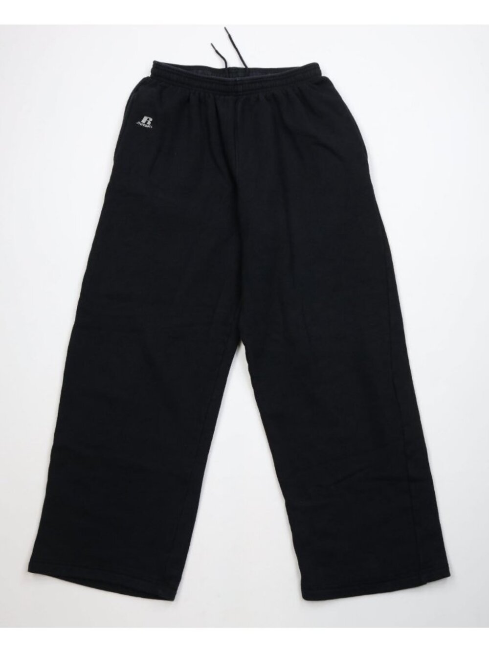 Vintage 90s Y2K Russell Athletic Mens Small Faded Wide Leg Sweatpants Black
